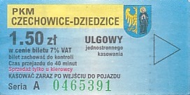 Communication of the city: Czechowice-Dziedzice (Polska) - ticket abverse
