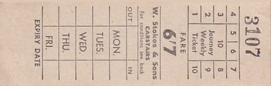 Communication of the city: Carstairs (Wielka Brytania) - ticket abverse.