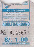 Communication of the city: Callao (Peru) - ticket abverse. 