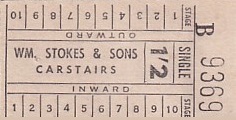 Communication of the city: Carstairs (Wielka Brytania) - ticket abverse