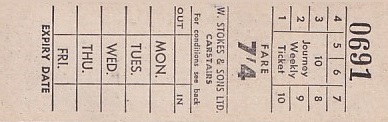 Communication of the city: Carstairs (Wielka Brytania) - ticket abverse
