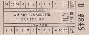 Communication of the city: Carstairs (Wielka Brytania) - ticket abverse