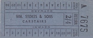 Communication of the city: Carstairs (Wielka Brytania) - ticket abverse