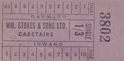 Communication of the city: Carstairs (Wielka Brytania) - ticket abverse