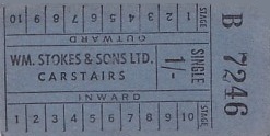 Communication of the city: Carstairs (Wielka Brytania) - ticket abverse