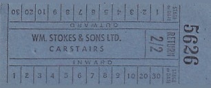 Communication of the city: Carstairs (Wielka Brytania) - ticket abverse