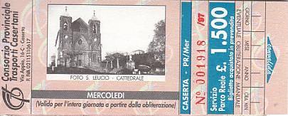 Communication of the city: Caserta (Włochy) - ticket abverse