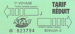 Communication of the city: Chambéry (Francja) - ticket abverse