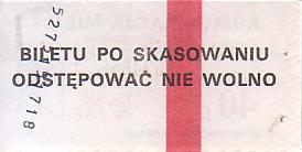 Communication of the city: Chełm (Polska) - ticket reverse