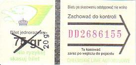 Communication of the city: Chełm (Polska) - ticket abverse. <IMG SRC=img_upload/_przebitka.png alt="przebitka"><IMG SRC=img_upload/_0ekstrymiana2.png>