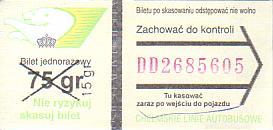 Communication of the city: Chełm (Polska) - ticket abverse. <IMG SRC=img_upload/_przebitka.png alt="przebitka">