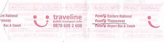Communication of the city: Chelmsford (Wielka Brytania) - ticket abverse.
