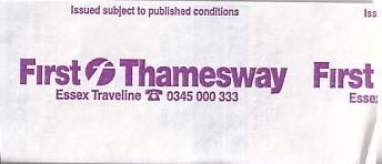Communication of the city: Chelmsford (Wielka Brytania) - ticket abverse