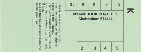 Communication of the city: Cheltenham (Wielka Brytania) - ticket abverse.
