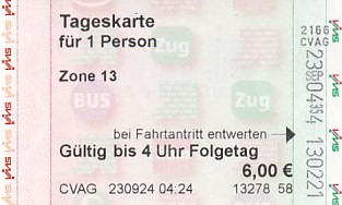 Communication of the city: Chemnitz (Niemcy) - ticket abverse.