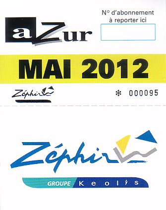 Communication of the city: Cherbourg-Octeville (Francja) - ticket abverse