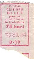 Communication of the city: Chişinău [Кишинэу] (Mołdawia) - ticket abverse
