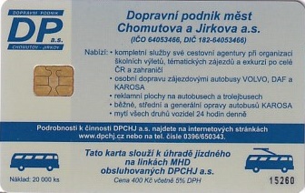 Communication of the city: Chomutov (Czechy) - ticket reverse