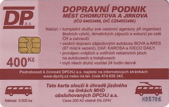 Communication of the city: Chomutov (Czechy) - ticket reverse