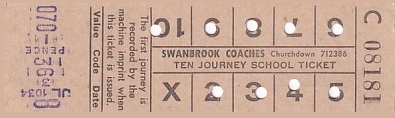 Communication of the city: Churchdown (Wielka Brytania) - ticket abverse.