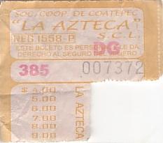 Communication of the city: Coatepec (Meksyk) - ticket abverse