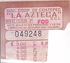 Communication of the city: Coatepec (Meksyk) - ticket abverse. <IMG SRC=img_upload/_0wymiana2.png>