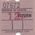 Communication of the city: Colwyn Bay (Wielka Brytania) - ticket abverse