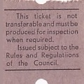 Communication of the city: Colwyn Bay (Wielka Brytania) - ticket reverse