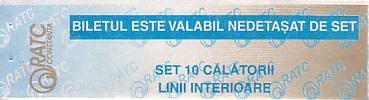Communication of the city: Constanța (Rumunia) - ticket abverse. 
