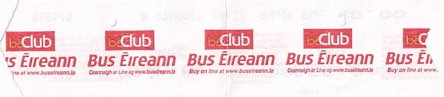 Communication of the city: Cork (Irlandia) - ticket reverse