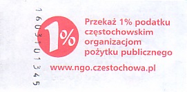 Communication of the city: Częstochowa (Polska) - ticket reverse