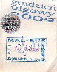 Communication of the city: Czułów (Polska) - ticket abverse