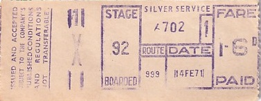 Communication of the city: Darley Dale (Wielka Brytania) - ticket abverse