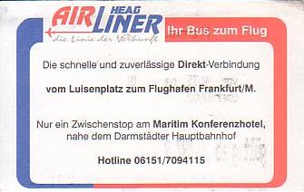 Communication of the city: Darmstadt (Niemcy) - ticket reverse