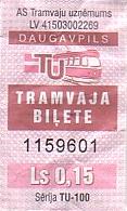 Communication of the city: Daugavpils (Łotwa) - ticket abverse. 