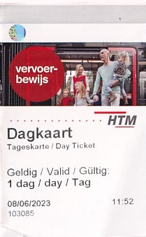 Communication of the city: Den Haag (Holandia) - ticket abverse.
