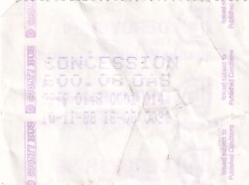 Communication of the city: Derby (Wielka Brytania) - ticket abverse