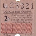 Communication of the city: Doncaster (Wielka Brytania) - ticket abverse