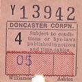 Communication of the city: Doncaster (Wielka Brytania) - ticket abverse