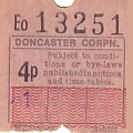 Communication of the city: Doncaster (Wielka Brytania) - ticket abverse