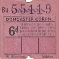 Communication of the city: Doncaster (Wielka Brytania) - ticket abverse