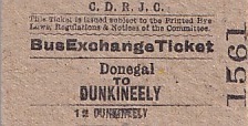 Communication of the city: Donegal (Irlandia) - ticket abverse