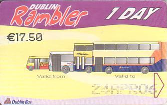Communication of the city: Dublin (Irlandia) - ticket abverse. 