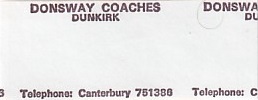 Communication of the city: Dunkirk (Wielka Brytania) - ticket abverse.