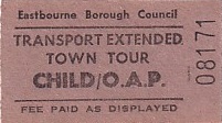 Communication of the city: Eastbourne (Wielka Brytania) - ticket abverse