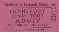 Communication of the city: Eastbourne (Wielka Brytania) - ticket abverse