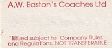 Communication of the city: Easton (Wielka Brytania) - ticket abverse.