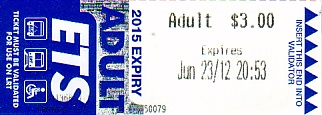 Communication of the city: Edmonton (Kanada) - ticket abverse. 