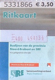 Communication of the city: Eindhoven (Holandia) - ticket abverse
