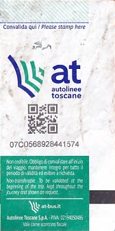 Communication of the city: Firenze (Włochy) - ticket abverse